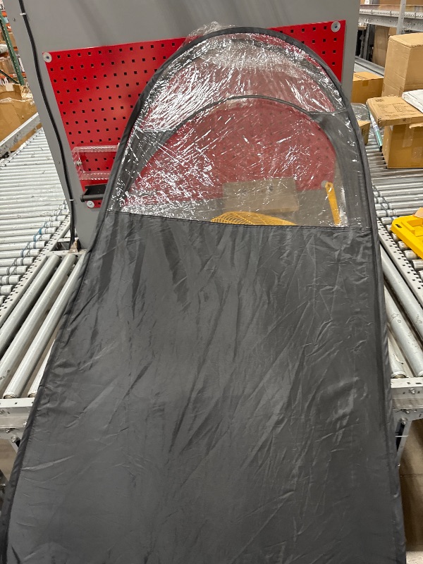 Photo 1 of *PHOTO FOR REFERENCE** Naked Sun Black Spray Tan Tent - Pop Up Portable Professional Self Tanning Booth with Carry Bag Waterproof Floor and Extraction Fan Opening - Sunless Spray Tan Backdrop
