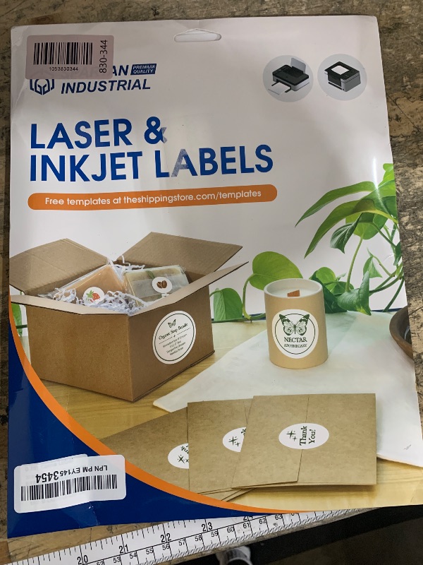 Photo 1 of 0.75" Circle Printable Labels Compatible with Inkjet and Laser Printers - 30 Sheets, 3240 Matte White Round Stickers for Pricing, Product Labeling, and Custom Tags - Spartan Industrial