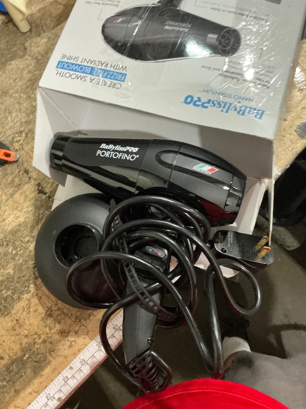 Photo 1 of **HAS A BURNT ODOR WHEN POWERED ON CAUTION USING** BaBylissPRO Hair Dryer, Nano Titanium Portofino 2000-Watt Blow Dryer, Hair Styling & Appliances, Black, BPOR1