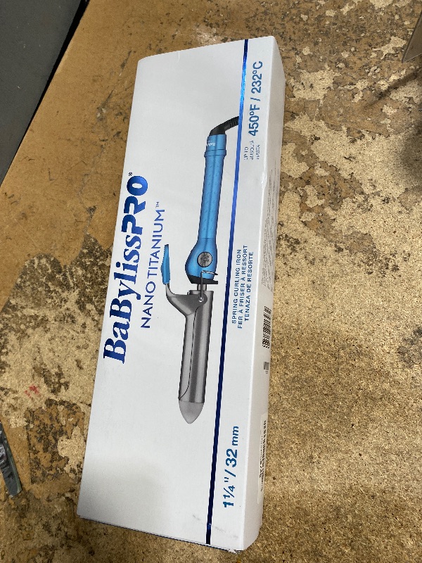 Photo 1 of **SEE NOTES***BaBylissPRO Nano Titanium Spring Curling Iron, 1.25" Professional Spring Hair Curler for Long Lasting Curls & All Hair Types