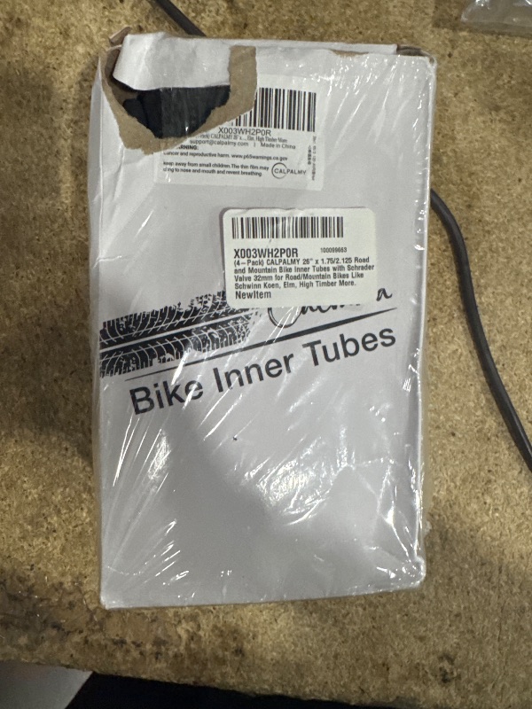 Photo 1 of (4-Pack) CALPALMY 26" x 1.75/2.125 Road and Mountain Bike Inner Tubes with Schrader Valve 32mm for Road/Mountain Bikes Like Schwinn Koen, Elm, High Timber More.