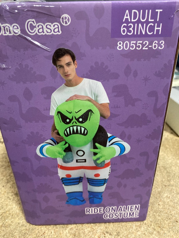 Photo 1 of One Casa Inflatable Costume Adult,Blow Up Party Costume,Riding Alien Costume,Halloween Costumes for Women Men (63INCH)