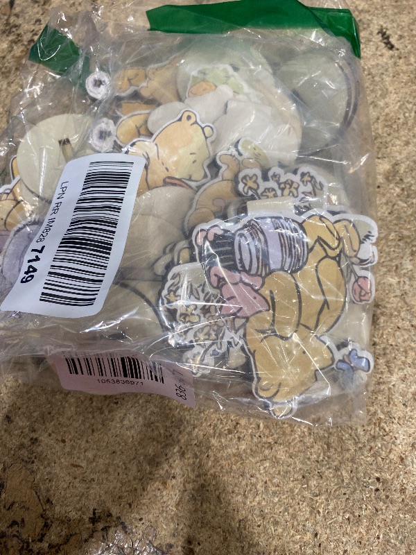 Photo 1 of 16 Pcs Classic Winnie Wood Table Centerpieces, Cute Animals Decor Cutout Shapes Creatures Table Topper, Winnie Centerpieces for Baby Shower, Baby Shower Birthday Party Decor Supplies