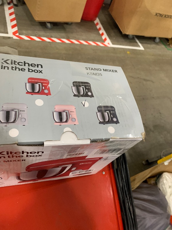 Photo 1 of ***FOR PARTS ONLY/NON-FUNCTIONAL*** Kitchen in the Box Stand Mixer, 3.5QT Two Bowls Small Kitchen Electric Mixer, 10-Speed Portable Lightweight Matte Finish with Egg Whisk, Dough Hook, Beater (Onyx Black, 3.5QT)