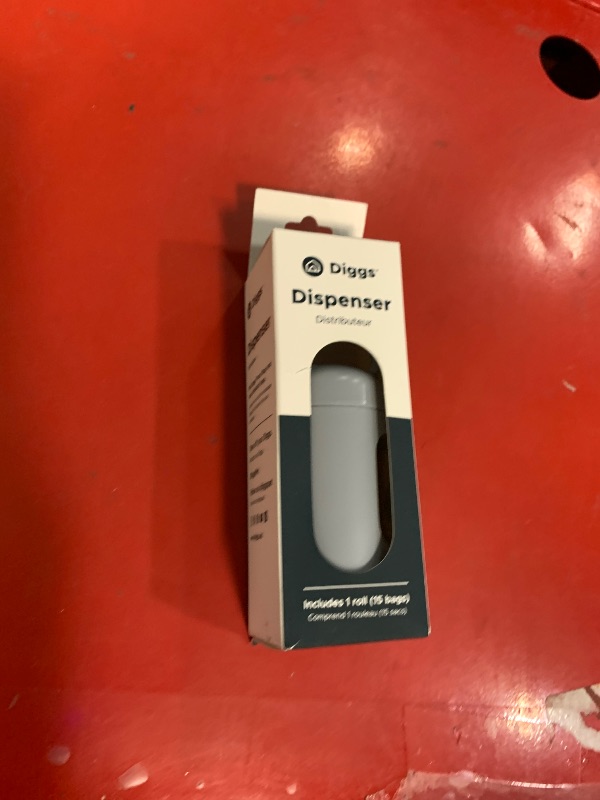 Photo 1 of (BAGGED) DIGGS Dog Poop Bag Dispenser for Leash - Premium Dog Waste Bag Holder with Easy One-Hand Dispensing (Grey)