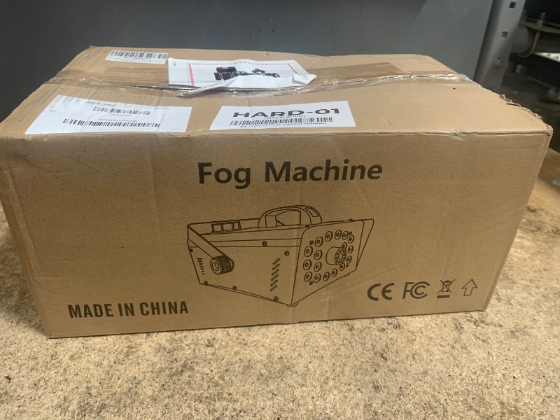 Photo 1 of 1200W Fog Machine Halloween Outdoor with 18 LED Lights 6000CFM Smoke Machine Fog Indoor with Remote for Wedding Party DJ Disco Stage