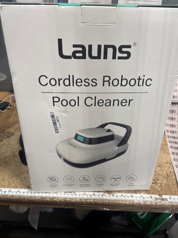 Photo 1 of (2025 Upgrade) Launs S1 Cordless Robotic Pool Cleaner, Dual Motors & Suction Ports Automatic Pool Vacuum Robot Lasts up to 90 Min, Self-Parking Ideal for Above Ground Pools (New)