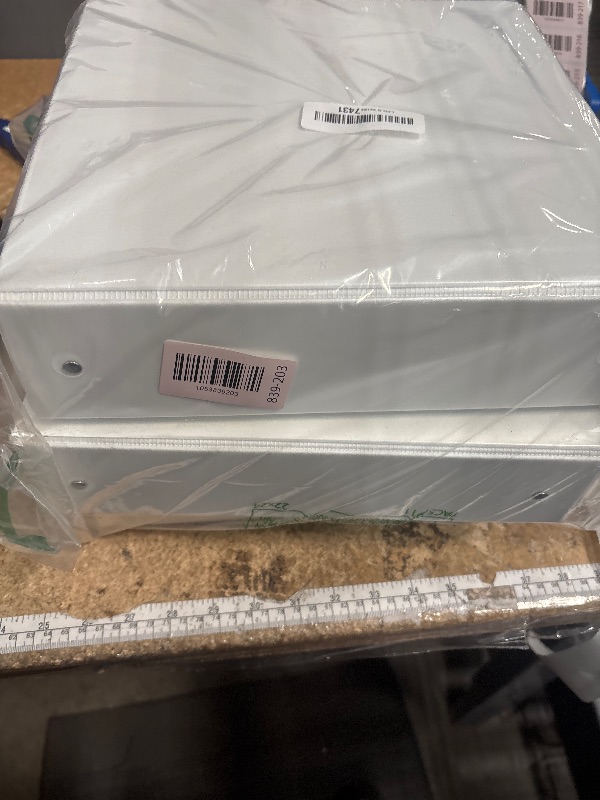 Photo 1 of 2 Inch 3-Ring Binder, 2" Round Ring Binder with 2 Inside Pockets, 6 Pack White Binders, Clear View Cover, Holds Up to 450 Sheets 8.5" x 11" Paper?Durable Binders for Office/Home/Back to School