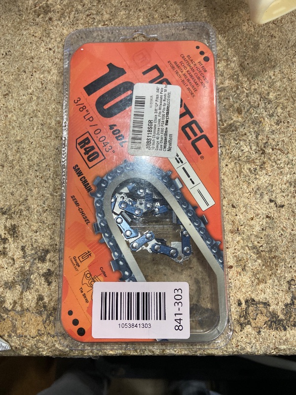 Photo 1 of 10 Inch Chainsaw Chain 3/8" LP Pitch .043" Gauge 40 Drive Links, Fits Milwaukee Pole Saw Chain,EGO PSA1000?Fits for Ryobi 10 Inch Chainsaw Chain ?Worx WG322, LCS1020, CMCCS610D1 - R40 (3 Chains)