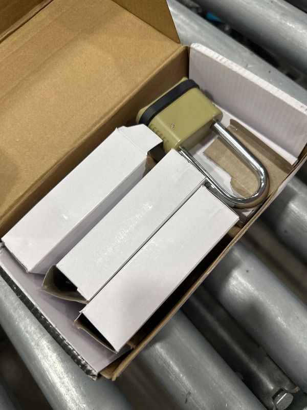Photo 1 of *** MISSING TWO PARTS *** Guliffen Heavy Duty Combination Padlock, Outdoor Combo Lock Weatherproof, Pad Locks with Long Shackle for Locker, Shed, Garage, Gate, Fence, 6 Pack