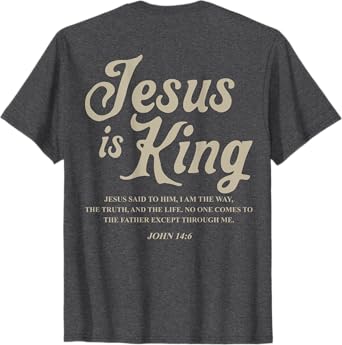 Photo 1 of (xl) (used/fair) (bagged) Jesus Is King John 14:6 Costume Jesus Christian (On Back) T-Shirt SIZE: XL