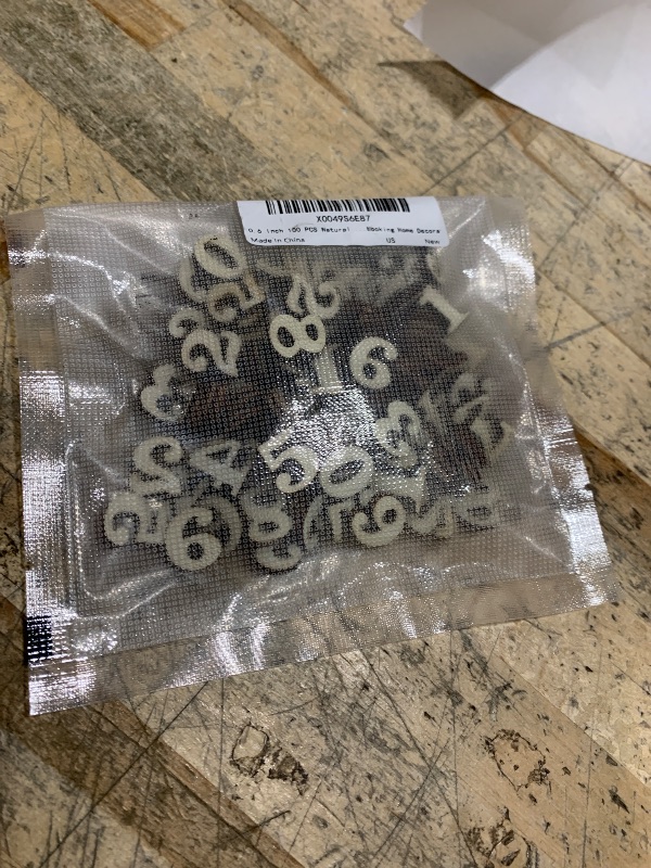 Photo 1 of 0.6 Inch 100 PCS Natural Wooden Numbers, 0-9 Unfinished Unpainted Calendar Numbers for DIY Crafts Sorting Grid Organizer Scrapbooking Home Decorations, 15mm