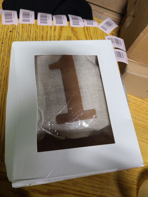 Photo 1 of 1st Birthday Highchair Banner Decorations For First Boys Khaki Cone Hat With One Cake Topper Photo Backdrop