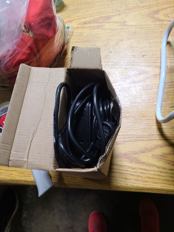 Photo 1 of 20 Ft Surge Protector Power Strip - 8 Widely Outlets with 4 USB Ports, 3 Side Outlet Extender with 20 Feet Extension Cord, Flat Plug, Wall Mount, Desk USB Charging Station, ETL, Black