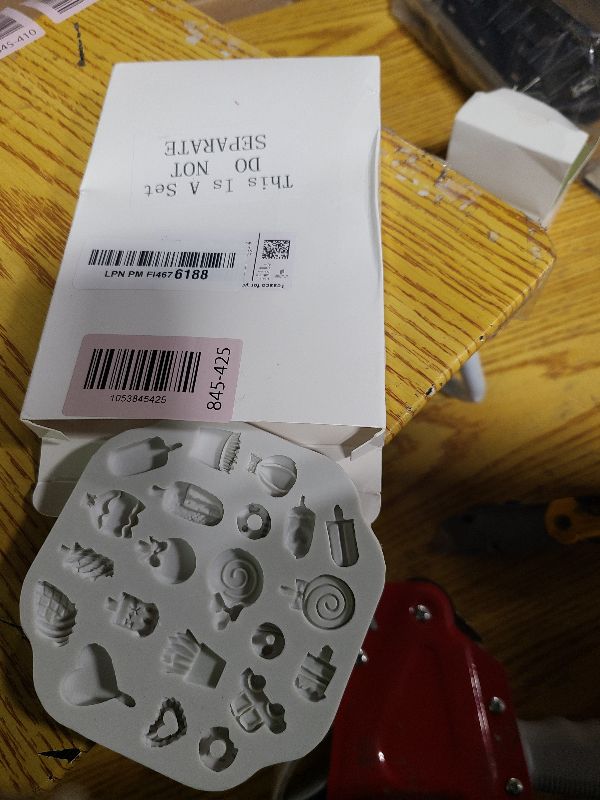 Photo 1 of 2 Pcs Sweets Polymer Clay Molds for Jewelry Making Candy Shape Ice Cream Lollipop Donut Chips Miniature Polymer Clay Molds Earrings Decoration