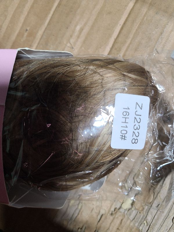 Photo 1 of 12 Inch Blonde Ponytail Extension - Clip in Ponytail Hair Extensions, Curly Wavy Pony Tails Hair Extensions, Claw Clip Ponytail Extension for Women (Color: Dark Blonde With Beige Highlights)