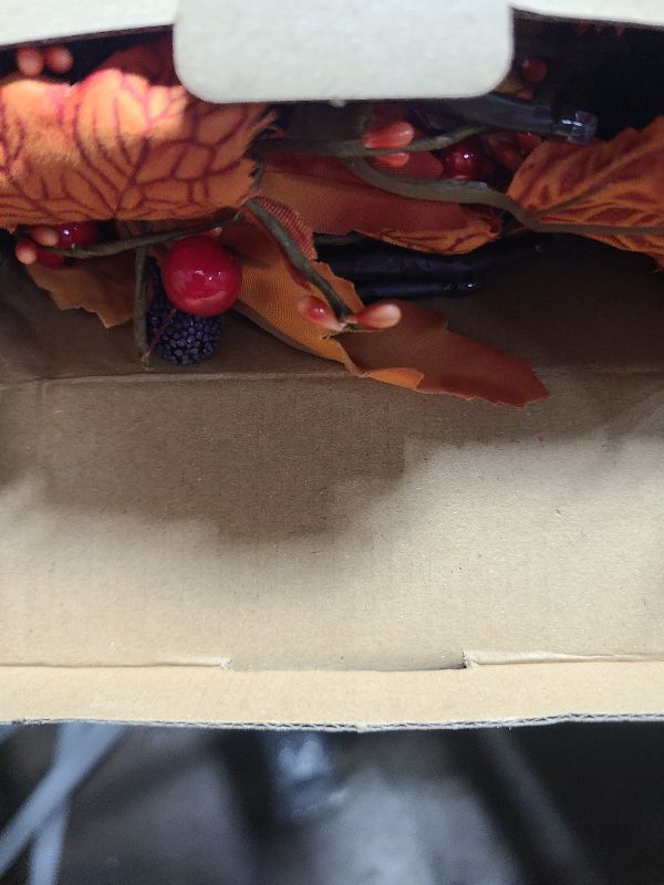 Photo 1 of 2 FT Artificial Tree with Lights for Fall Decor, 24 LED Autumn Maple Tree for Thanksgiving, Lighted Harvest Home Indoor Outdoor Decorations, Tabletop Lamp Centerpiece with Timer