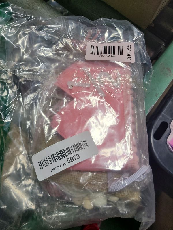 Photo 1 of 1/2 Birthday Girl Half Birthday Decorations High Chair Banner, 6 Month Girl Tassel Wood Bead Highchair Garland (Pink)