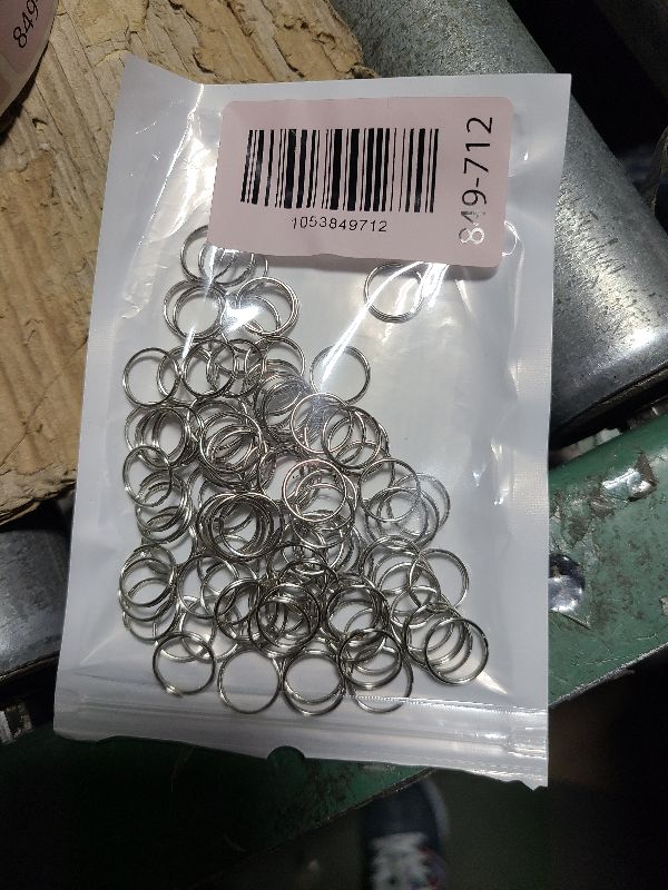 Photo 1 of 100PCS 1/2" Small Split Ring for Keychains, Double Loops Split Jump Rings Jewelry Making Necklaces Bracelets Earrings Metal Tiny Small Key Ring for Pet Collar Tag, Luggage Tag DIY Craft Accessories