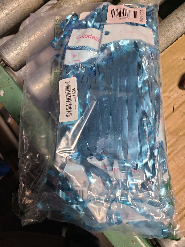 Photo 1 of 2 Pack Blue Backdrop Curtain Tinsel Streamers Ocean Themed Decor Birthday Party Decorations Foil Fringe Backdrop Graduation Baby Shower Bachelorette Winter Party Decorations Supplies