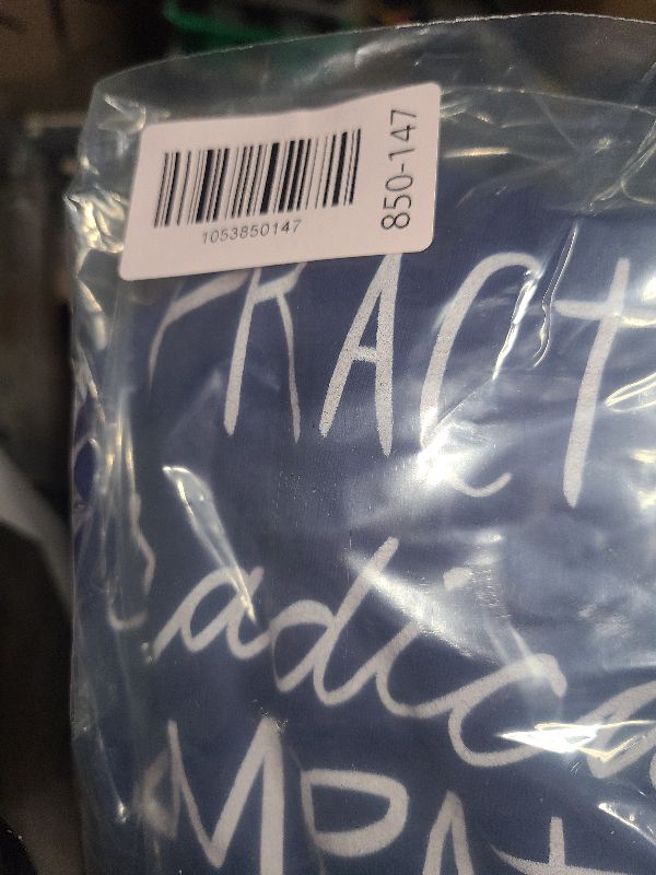 Photo 1 of (NAVY BLUE) Practice Radical Empathy Positivity Feminist Empath Healing T-Shirt. L (Navy Blue)