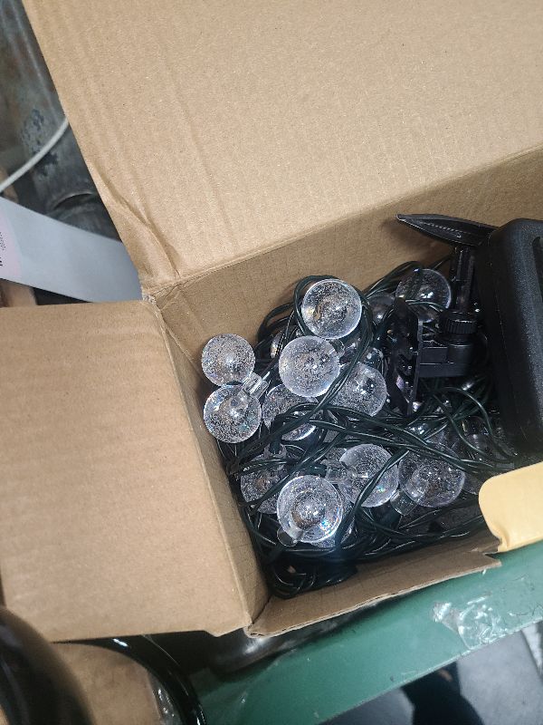 Photo 1 of 2-Pack 64FT 100 LED Crystal Globe Solar Christmas String Lights Outdoor, Waterproof Solar Lights for Outside, 8 Lighting Modes Christmas Decorations for Garden Yard Porch Wedding Patio(Warm White)