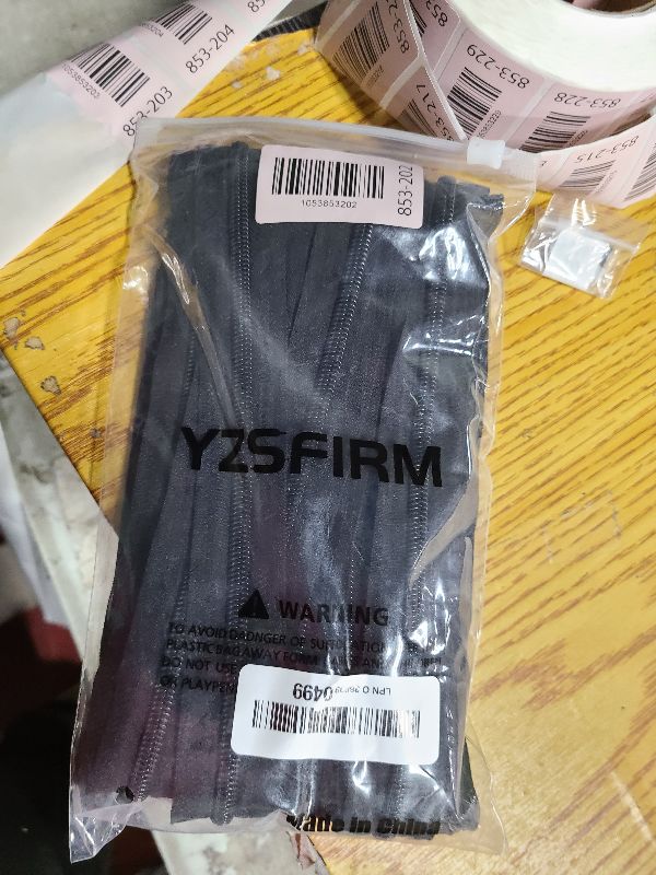 View 2 of #5 Nylon Zipper Tape for Sewing: YZSFIRM 10 Yards Black by The Yard Nylon Coil Zippers for DIY Sewing Craft with 10 Bulk Metal Zipper Slider and 10 Double Slider