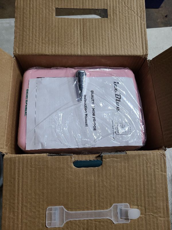 Photo 1 of Reemix Mini Fridge, 4L/6 Cans Retro Portable Cooler For 120V Home & 12V DC Car Use, Skincare Fridge for Bedroom, Car, Office, Dorm, Pink