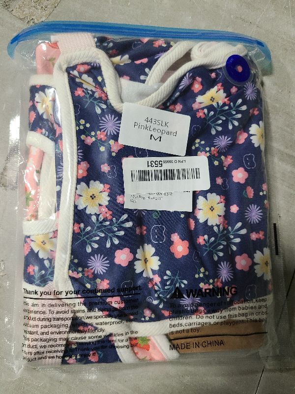 Photo 1 of 2 Pcs Dog Diaper Suspenders Female, Washable Dog Panties for Dogs in Heat with Cute Leopard Print, Escape Proof Dog Underwear Diapers, Reusable Pet Sanitary Pantie for Small Medium Girl Dogs,M