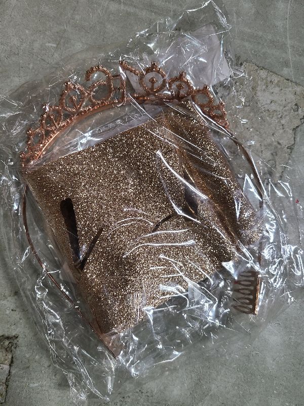 Photo 1 of 16th Birthday Crown and Sash Kit- "Sweet 16"Birthday Decorations 16th Birthday Party Gifts Birthday Party Supplies for Girls (rose gold)