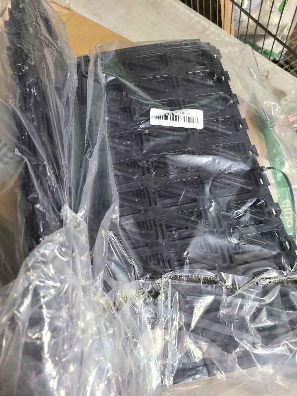 Photo 1 of 12 Pcs Under Couch Blocker for Bed Adjustable Furniture Plastic Under Bed Blocker with 30 Ties Black Couch Barriers for Dogs Pets Cats (Style 2)