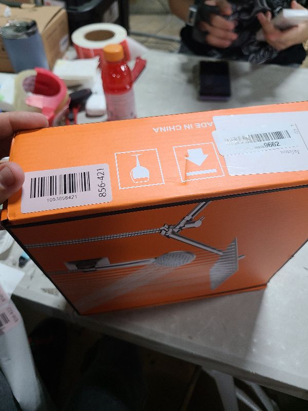 Photo 1 of 10 inch Rainfall Shower Head Combo Stainless Steel, THE FIRST WATERFALL mode, 10 Inch Rain Shower Head with Handheld 6 Spray Modes High Pressure, Overhead Shower Adjustable Extension Arm,Chrome