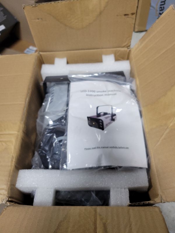 Photo 1 of 1200W RGB Fog Machine, 6 Colorful LED Lights for Smoke Machine Indoor/Outdoor Use, Perfect for Parties, Weddings, and Stage Effects