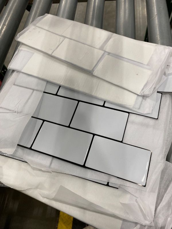 Photo 1 of Art3d Peel and Stick Backsplash for Kitchen White Subway (10 Tiles, Thicker Design)