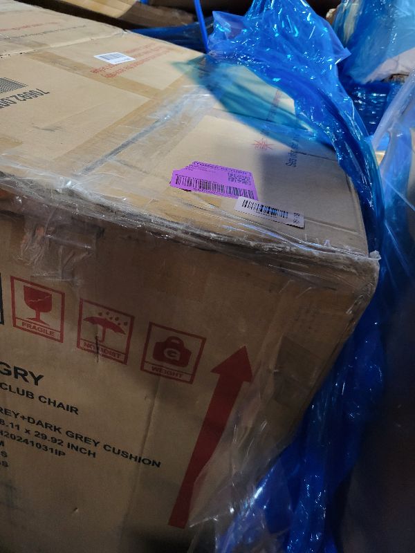 Photo 1 of 1-Christopher Knight Home Louver Club Chairs, Dark Gray