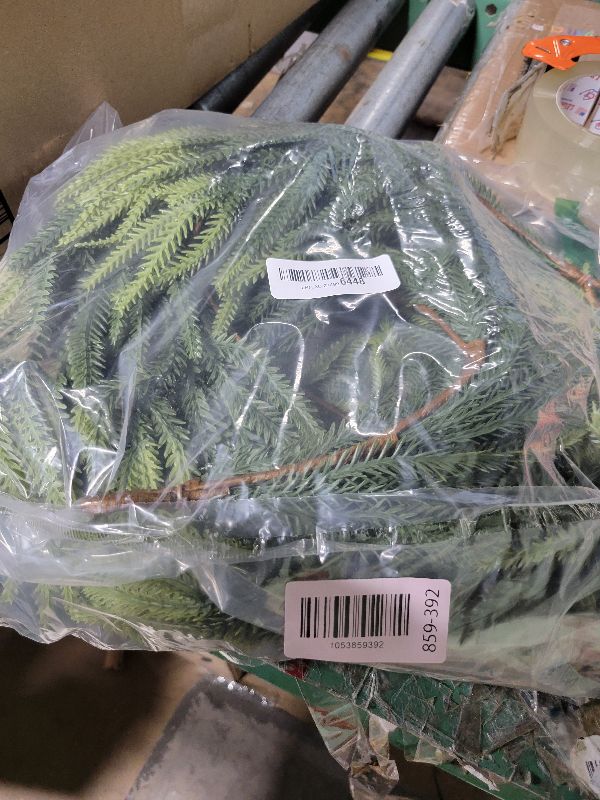 Photo 1 of 2 Pcs 30" Extra Length Artificial Christmas Teardrop Swag, Faux Pine Needles Teardrop Door Swag, Christmas Norfolk Greenery Teardrop Wreath for Xmas Door Table Mantle Fireplace Indoor Outdoor Decor