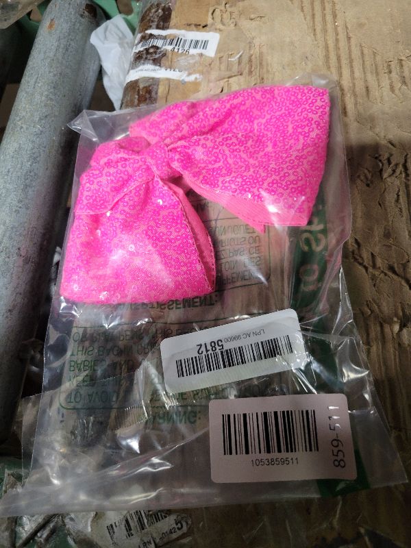 Photo 1 of 1 Pcs 8" Large Sequin Cheer Bows Clips, Cheerleading Glitter Hair Bow with Alligator Clips Hair Accessories for Cheerleaders Football Competition Sports (Bright Pink)