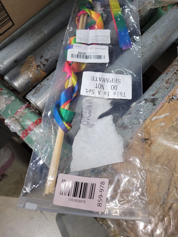 Photo 1 of 2 Pcs Silk Rainbow Streamer 8ft Gymnastics Ribbon Stick Dancer Wand for Kids Artistic Dancing Ribbon Rainbow Twirler Stick Streamer for Gym Training Circus Baton Twirling