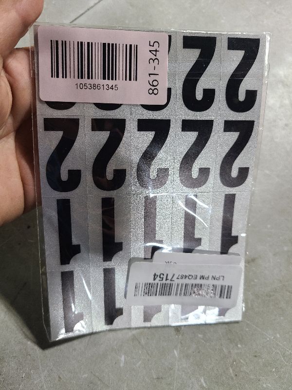 Photo 1 of 1.5 inch Self Adhesive Numbers for Mailbox, House Numbers, Reflective Mailbox Number, Trash Cans Number, for Outside, 60 PCS (Black/White)