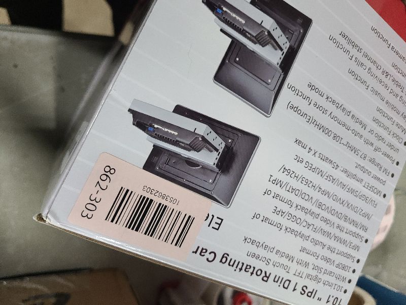 Photo 1 of 2+64G Android 13 Single Din Car Stereo 10.4 inch Touch Screen with Carplay Android Auto Mirror Link 50 Theme 180°Rotate Screen FM RDS DSP SWC Bluetooth WiFi GPS+AHD Camera & MIC