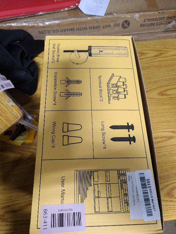 Photo 1 of 19.5" Knurled Brass Wall Sconces Set of 2, Gold Bathroom Vanity Light Fixtures with Vertical Striped Glass Tube, Modern Lamp Lighting for Bedroom, Living Room, Hallway, Staircase, Mirror, Kitchen