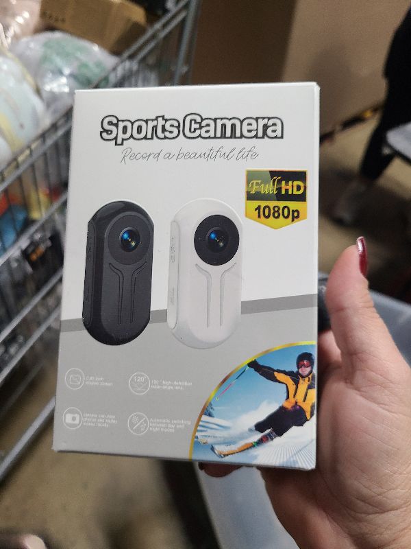 Photo 1 of 1080P Mini Action Camera, Magnetic Mini Body Cam, Portable Small Sports Camera, HD 1080P Action Camera with Display Screen for Bicycle and Motorcycle Helmet Camera for Work, Travel, Pet Walking