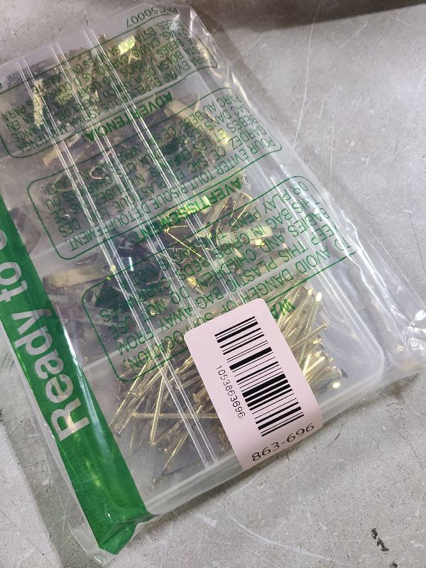 Photo 1 of 184 Pieces Picture Hanging Kit, 20lb, 30lb, and 50lb Picture Hangers, Metal Picture Hanging Hooks with Nails, on Drywall, Wooden Wall(Gold)