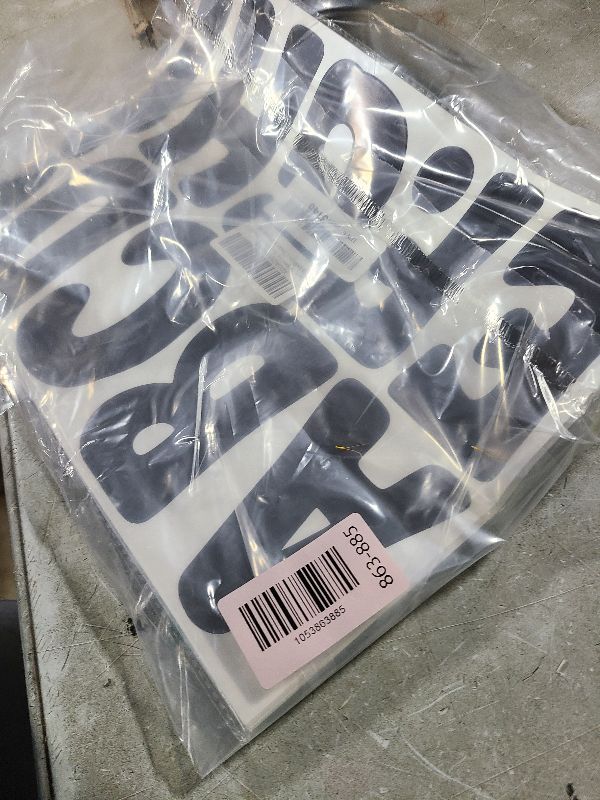 Photo 1 of 129 PCS Letter Stickers Large Bulletin Board Letters Alphabet Number Stickers Vinyl Waterproof Self-Adhesive Stick on Letters for Poster Board Mailbox Crafts Classroom Home Party Decor(Black, 4 Inch)