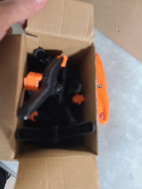 Photo 1 of 12 Pack Plastic Spring Clamps, 3.5inch Small Heavy Duty Clips for Crafts, Backdrop Stand, Woodworking, Photography Studios (Black)