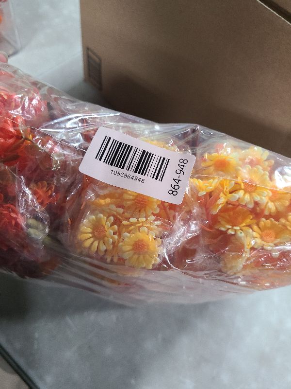 Photo 1 of 20 Bundles Artificial Fall Flowers for Outdoors Fall Thanksgiving Decorations - UV Resistant Fake Mums Faux Fall Plants Plastic Flowers for Gardens Porch Fireplace Patio Home Indoor Autumn Fall Decor