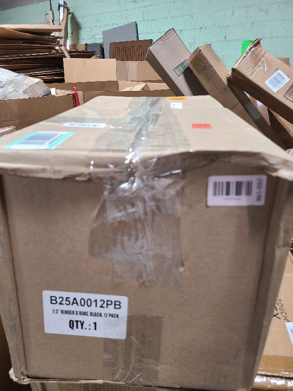 Photo 1 of 12 Pack of 2.5 Inch 3 Ring Binder with Locking Angle D Rings, Professional Heavy Duty Large Storage Binder with Pockets, Fits 8.5 x 11 Inch Sheets, Non-Stick Clear View Cover, Customizable, Black