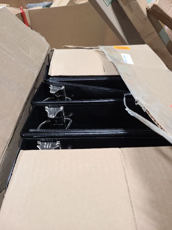 Photo 1 of 12 Pack of 2.5 Inch 3 Ring Binder with Locking Angle D Rings, Professional Heavy Duty Large Storage Binder with Pockets, Fits 8.5 x 11 Inch Sheets, Non-Stick Clear View Cover, Customizable, Black