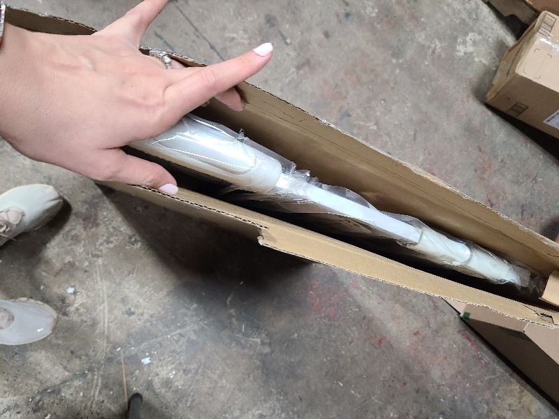 Photo 1 of 24-29 Inch Narrow Baby & Dog Gate, Pressure Mounted No Drilling, for Stairs & Doorways, White Metal Safety Gate Indoor for Kids and Pets