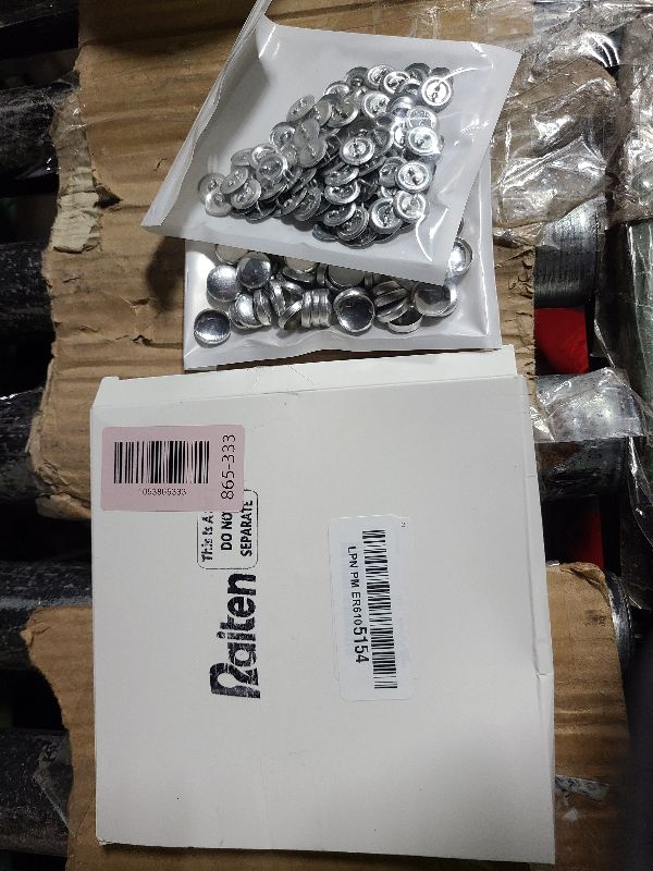 Photo 1 of 100 Sets Cover Buttons Kit with Tools Size Buttons to Cover Self Cover Buttons with Wire Backs DIY Fabric Cloth Cover Buttons (Size 24/0.59 Inch)